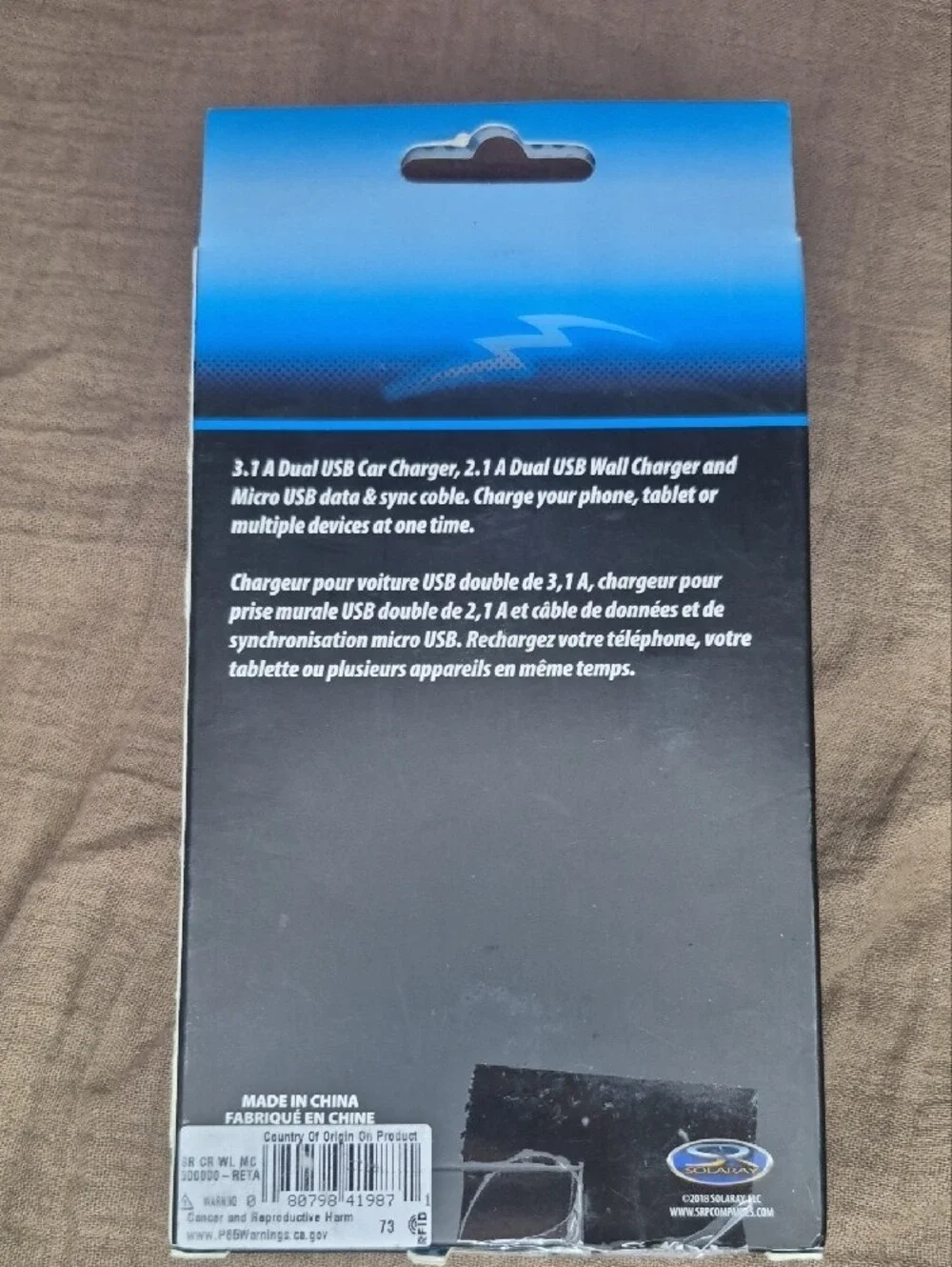 LARA 3-in-1 Dual USB Charger Kit in Black and Copper
